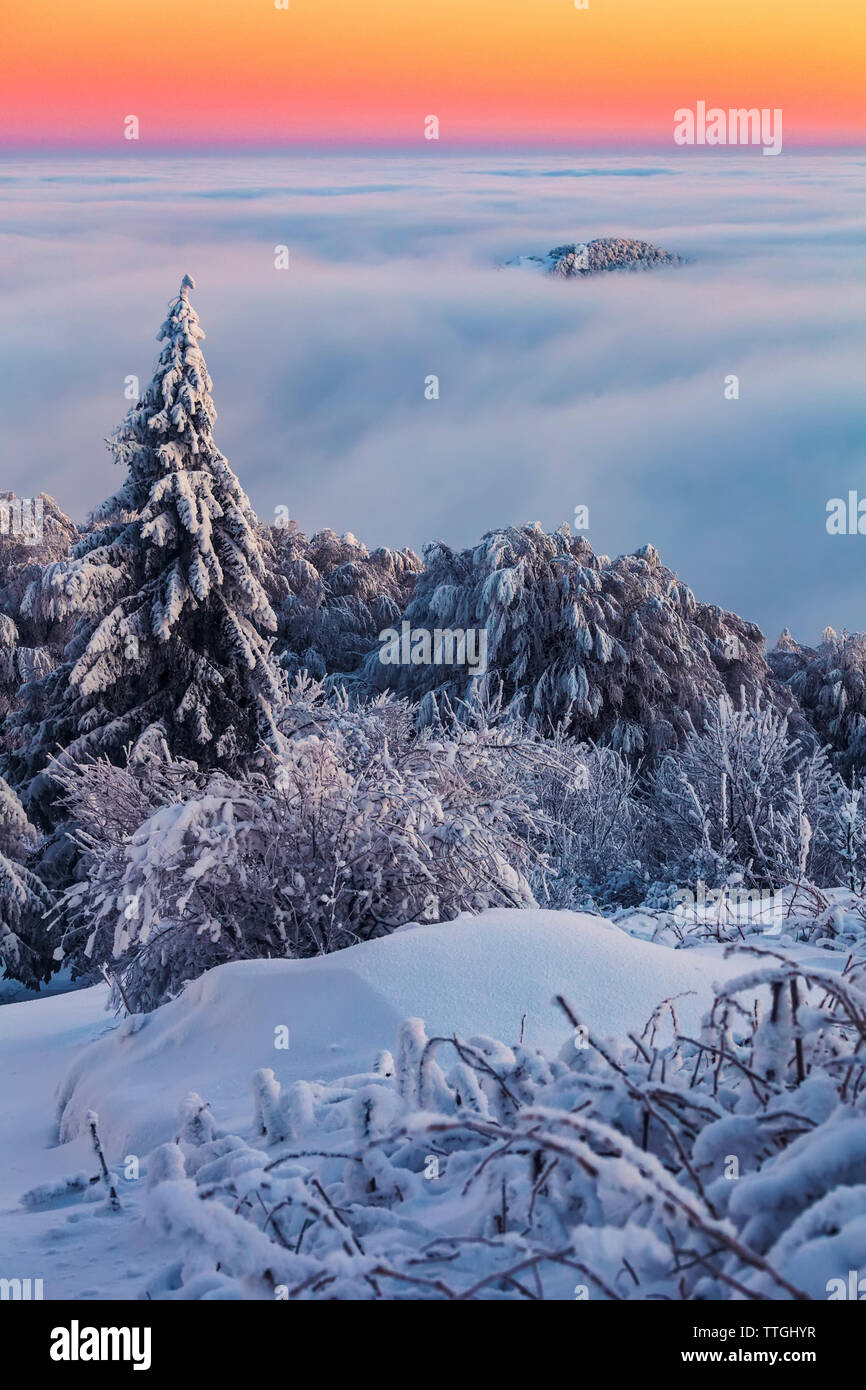 Winter Mountain Rise Stock Photo - Alamy