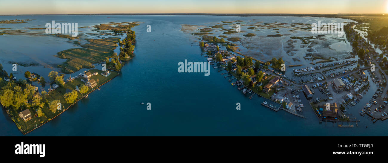 Anchor Bay, St. Clair River Estuary, Michigan Stock Photo