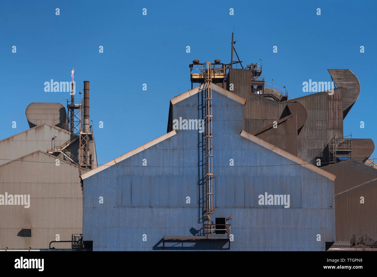 Steel Mill, Zug Island, Detroit, Michigan Stock Photo