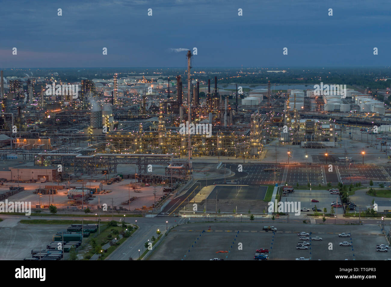 Oil Refinery, East Chicago, Indiana Stock Photo