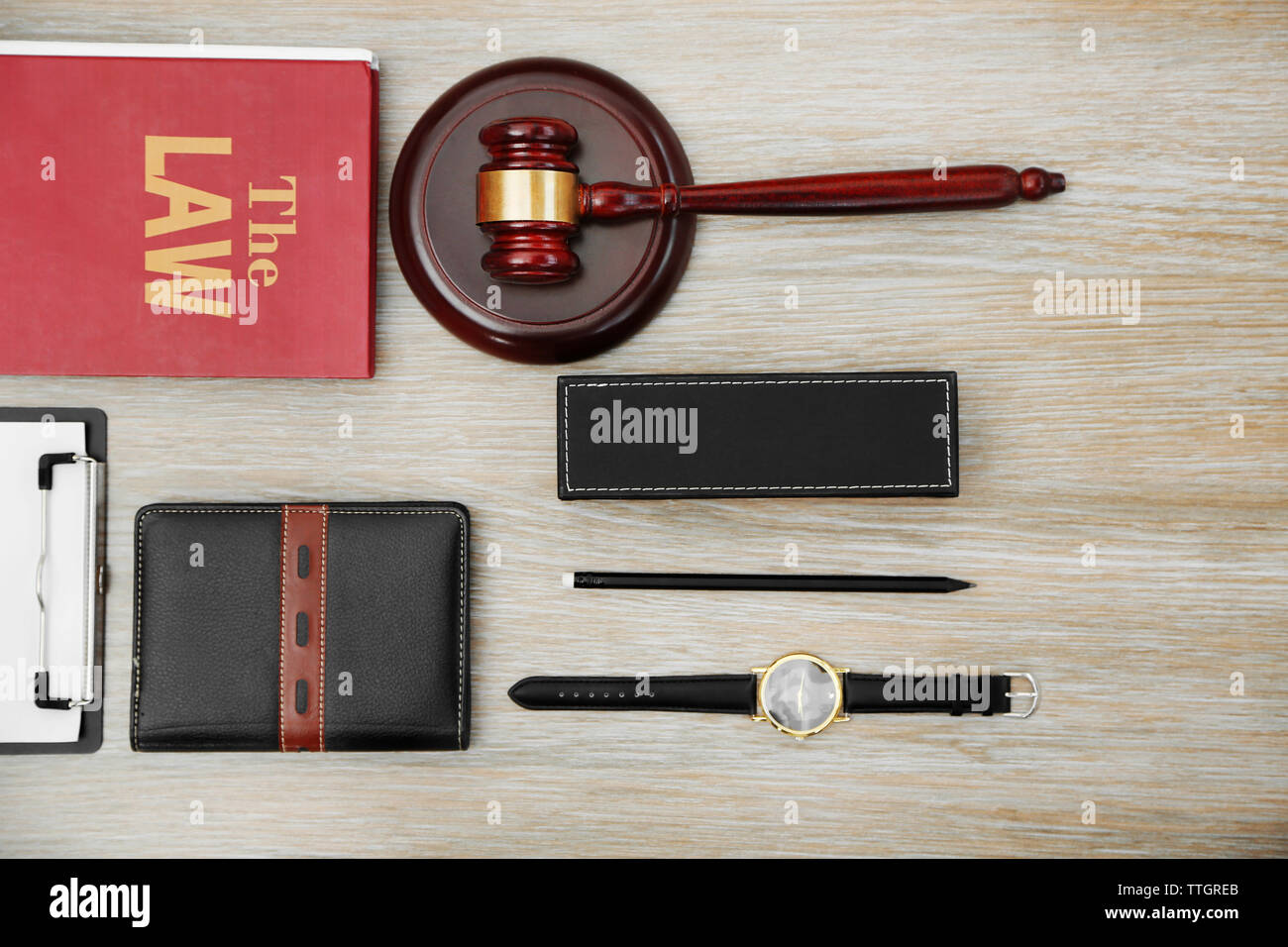 Law accessories, top view. Flat lay concept Stock Photo Alamy