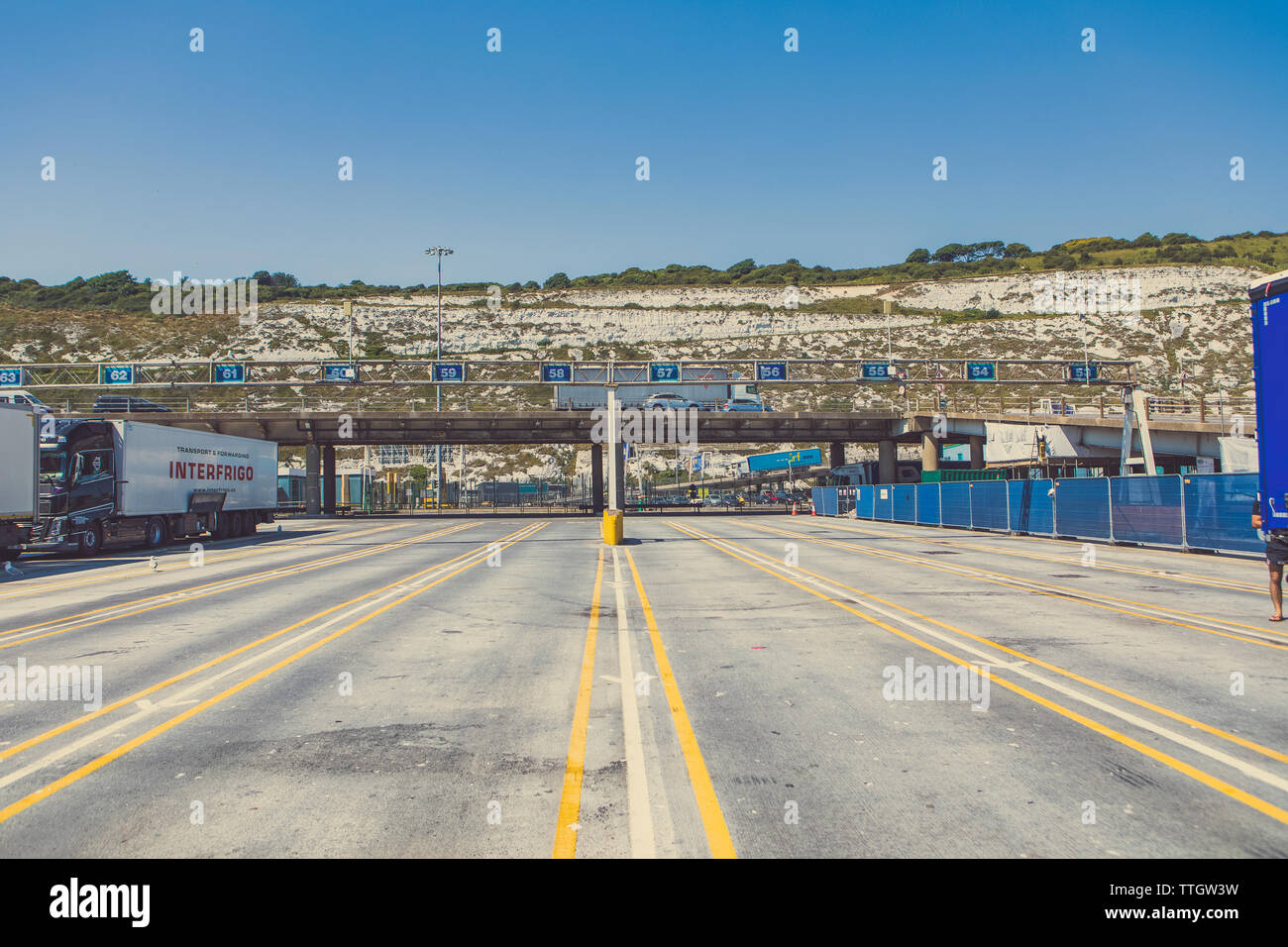 Port of Dover. Ferry entrance track Stock Photo Alamy