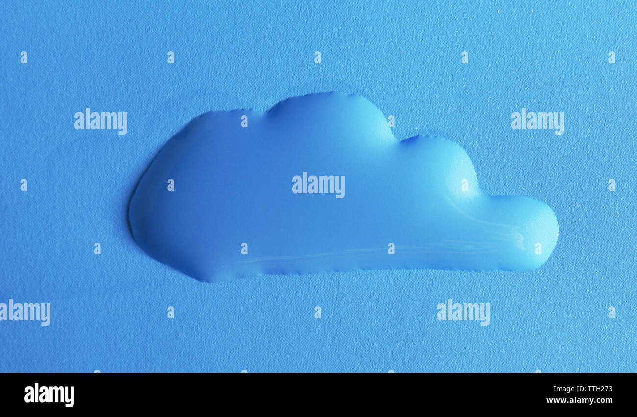 Cloud made of water drop on blue background Stock Photo - Alamy