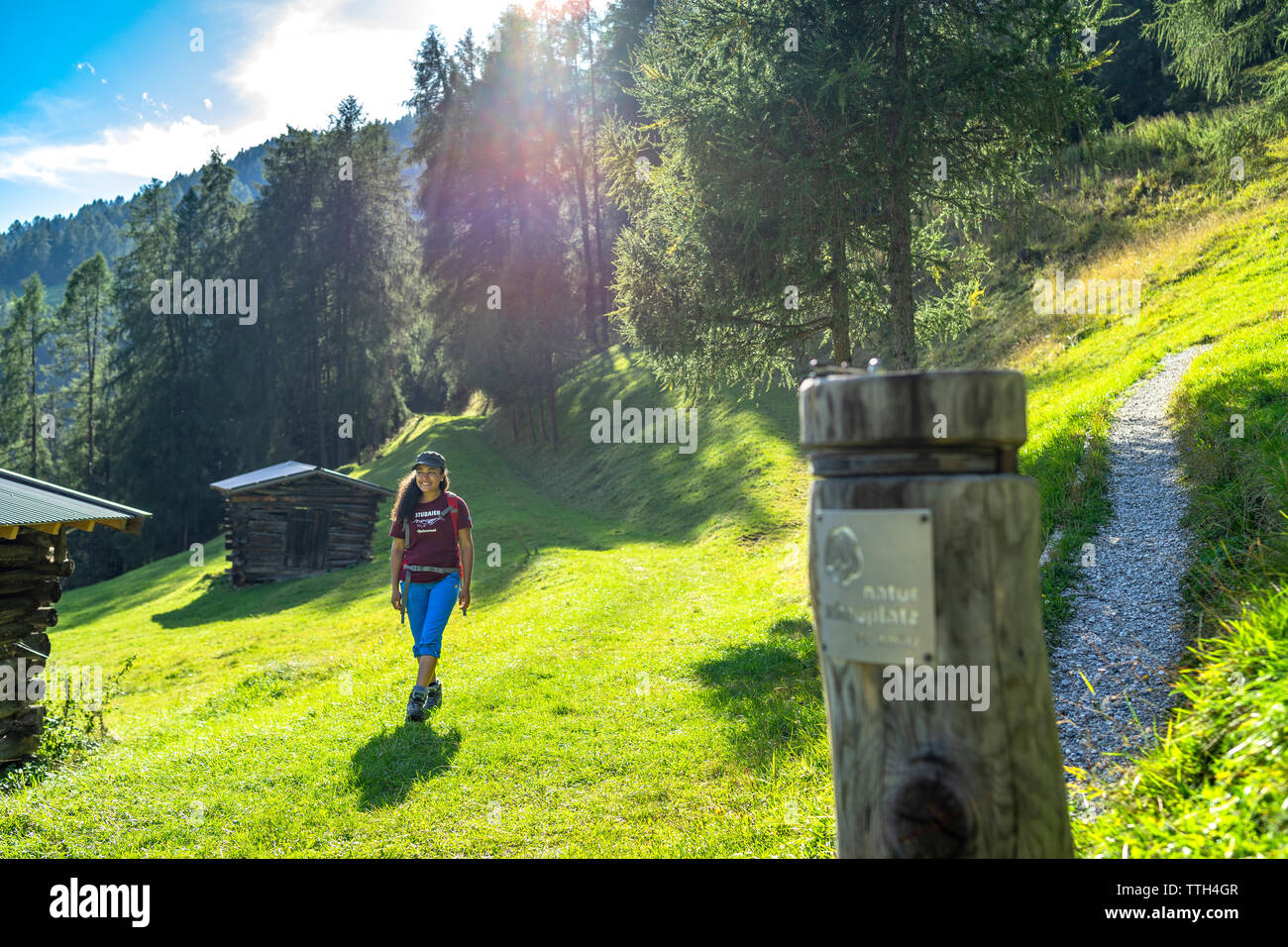 Woman hiking in austrian alps hi-res stock photography and images - Alamy
