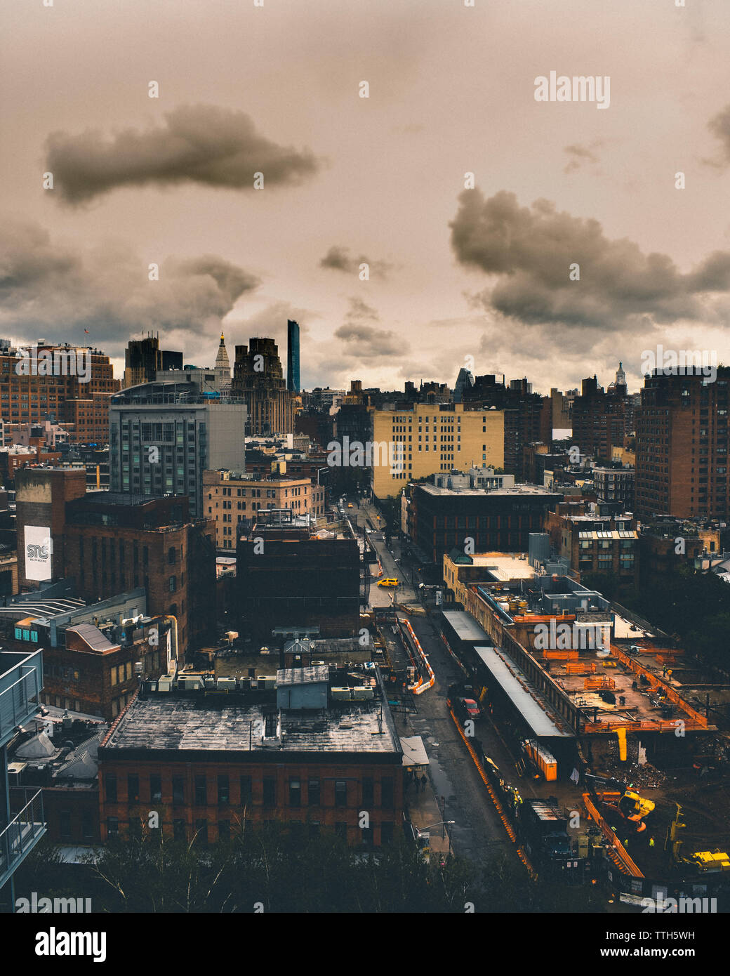 Moody Downtown New York Stock Photo