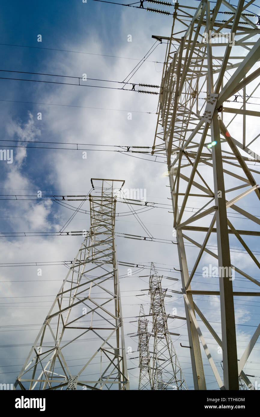 high voltage transmission line Stock Photo Alamy