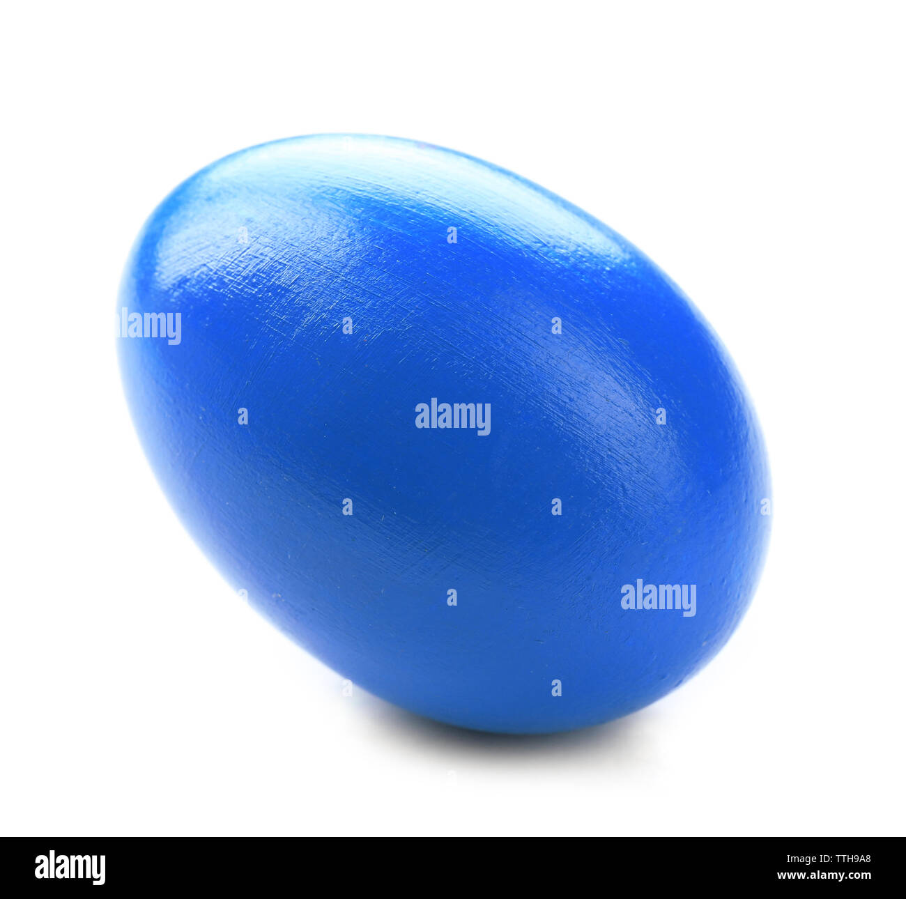 Blue Easter egg isolated on white Stock Photo - Alamy