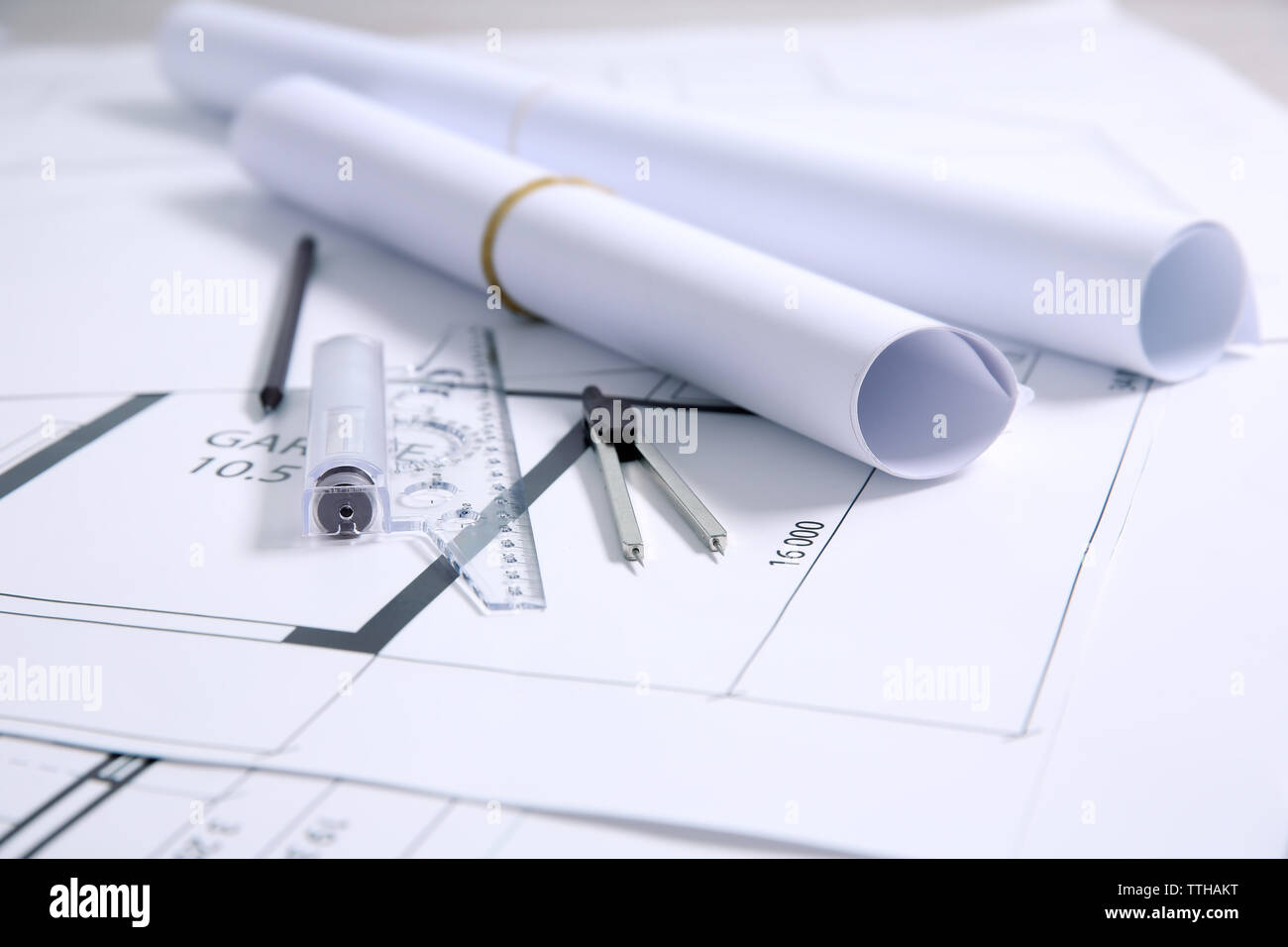 Proyect Drawing Line drawings architecture hi-res stock photography and images - Alamy