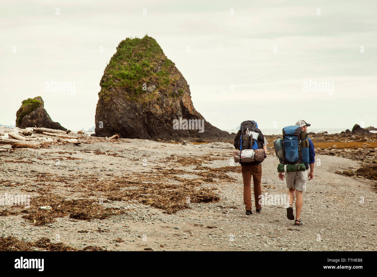 Two hikers on the road hi-res stock photography and images - Alamy