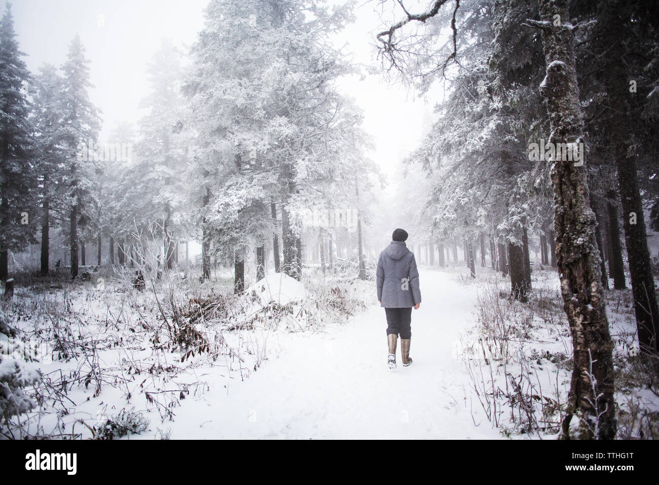 Person walking in deep snow hi-res stock photography and images - Alamy