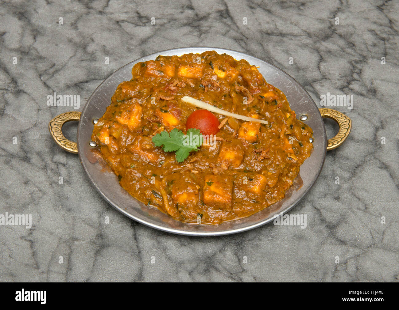 Indian food, Tawa Paneer Stock Photo