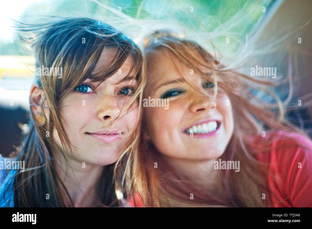 Portrait of cheerful friends Stock Photo