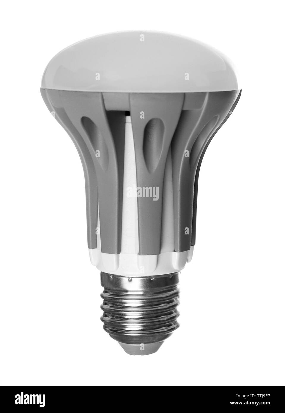 Led light bulb on white background Stock Photo Alamy