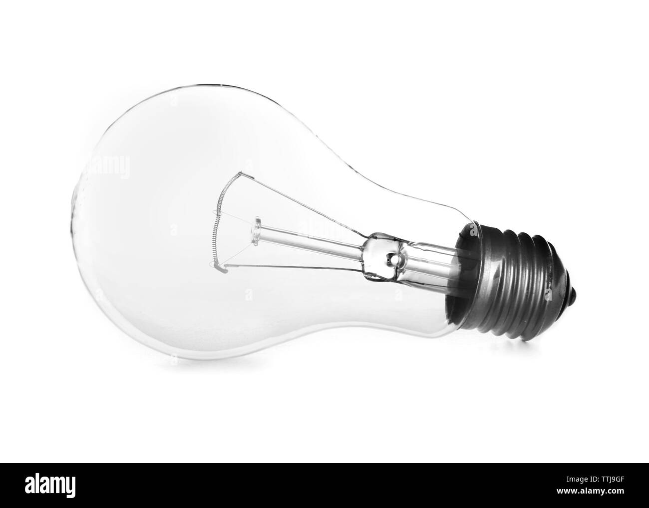 Light bulb on white background Stock Photo - Alamy