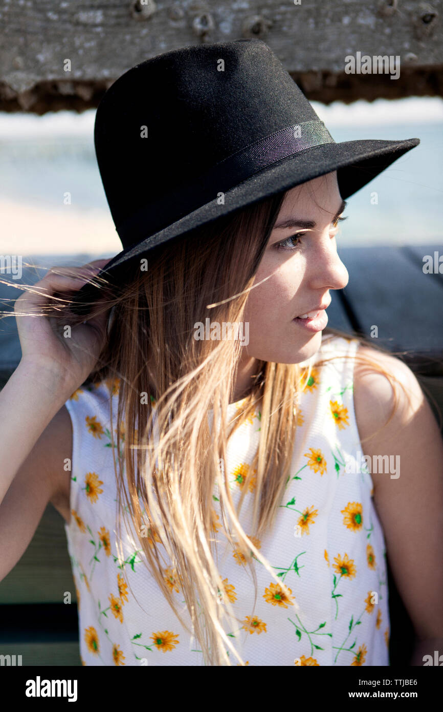 Wearing sun hat hi-res stock photography and images - Alamy