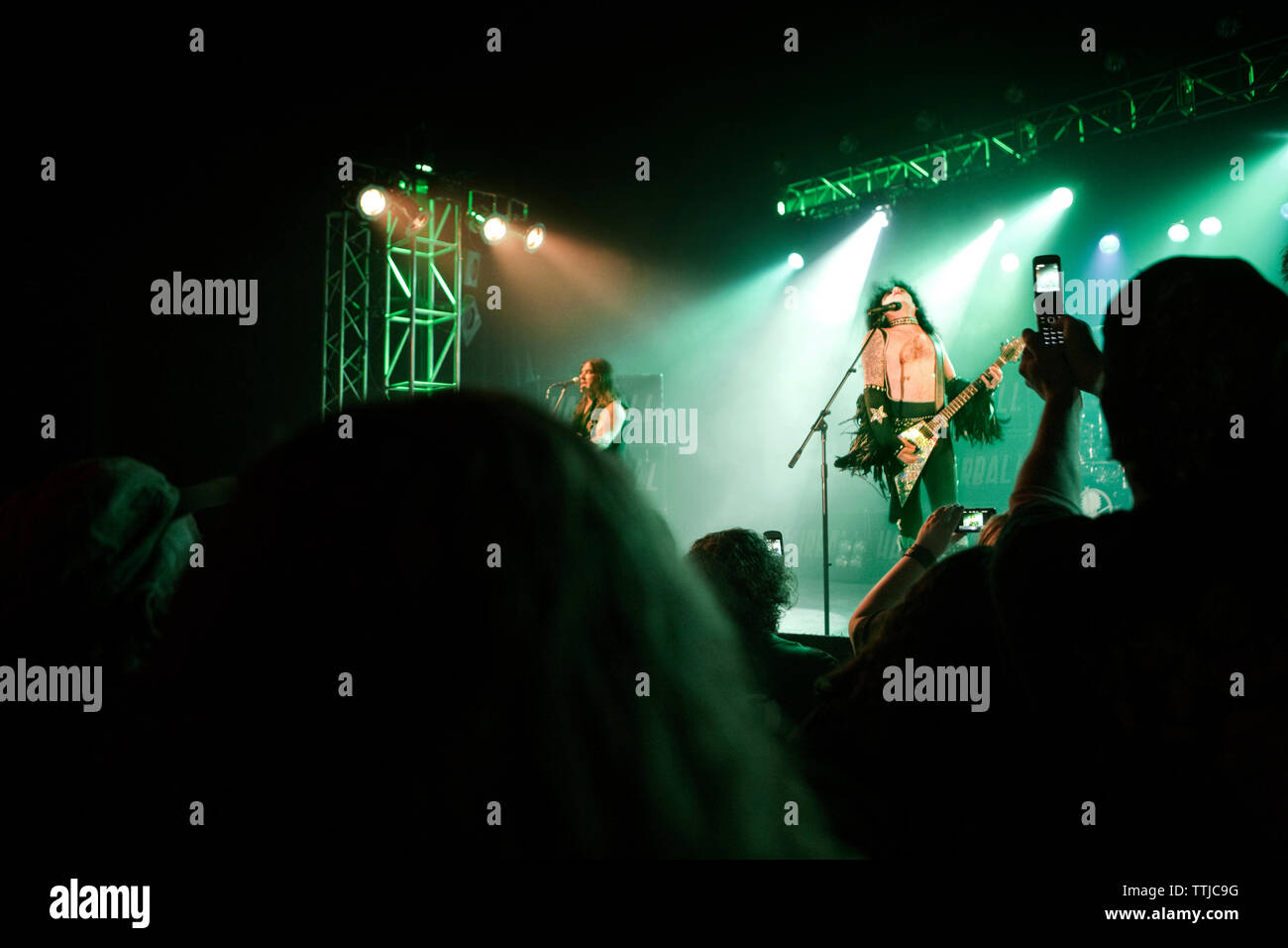 People photographing music concert Stock Photo