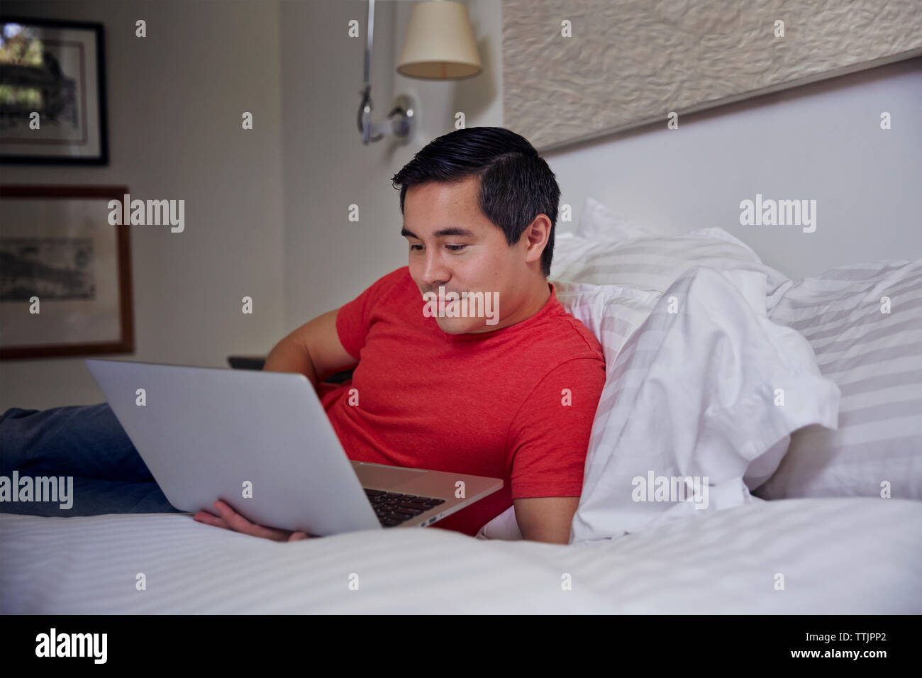 Old man lying bed hi-res stock photography and images - Alamy