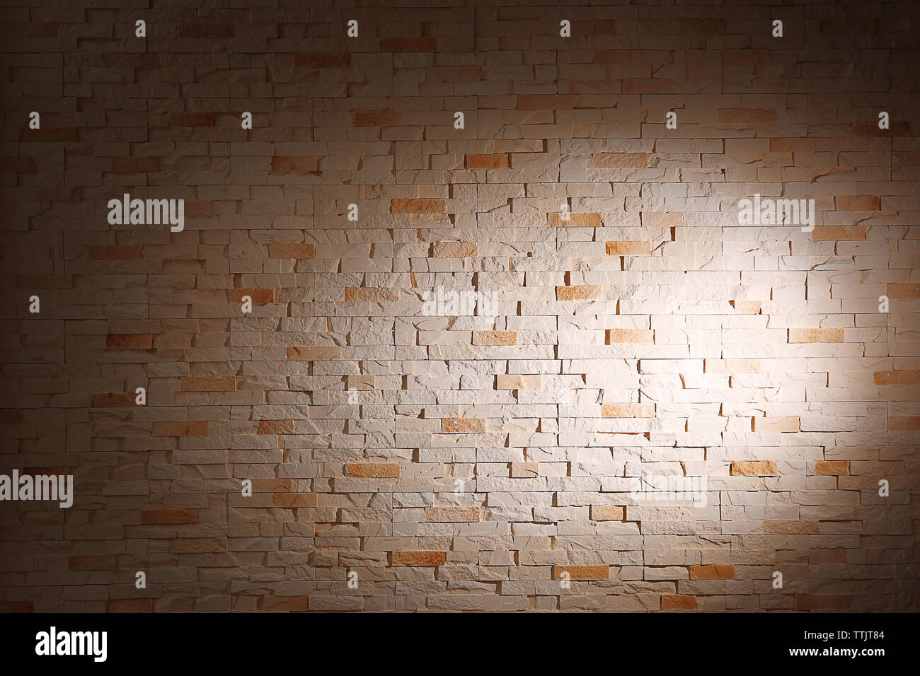 Brick wall background with shadow Stock Photo - Alamy