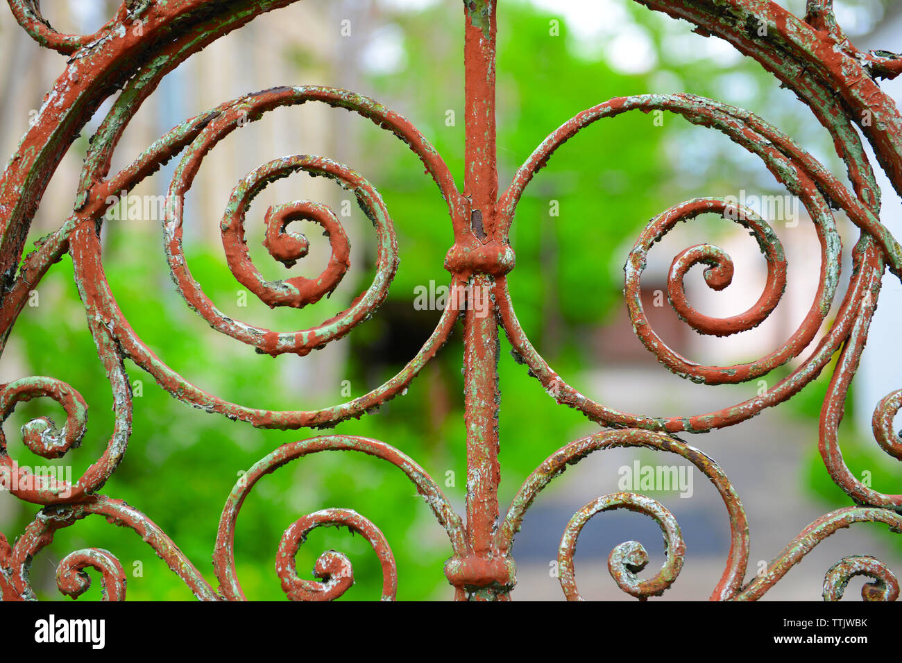Vintage iron gates Stock Photo Alamy