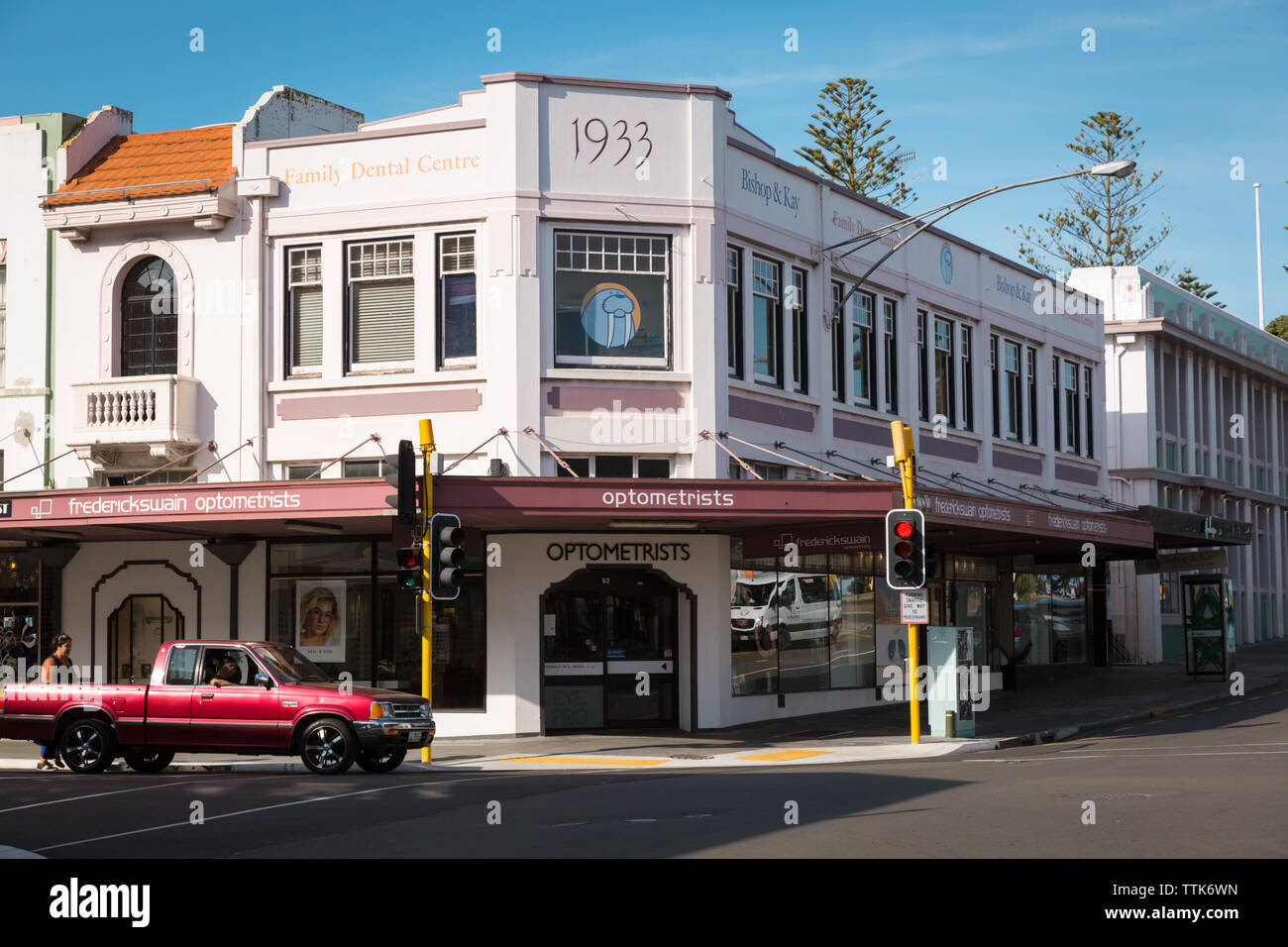 Art Deco style building, 1933, Napier, New Zealand Stock Photo