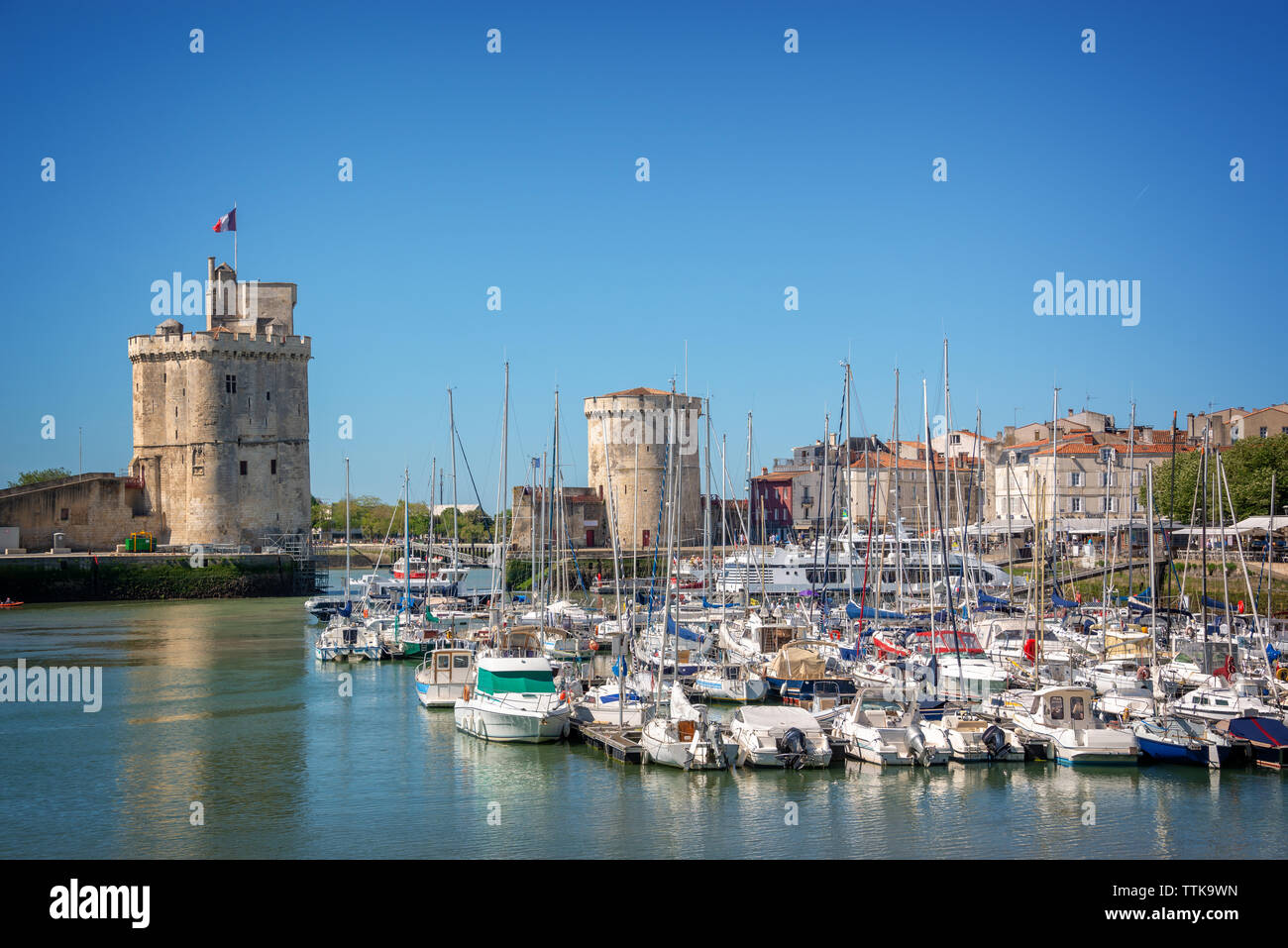 View of the Old harbor of La Rochelle, France Stock Photo