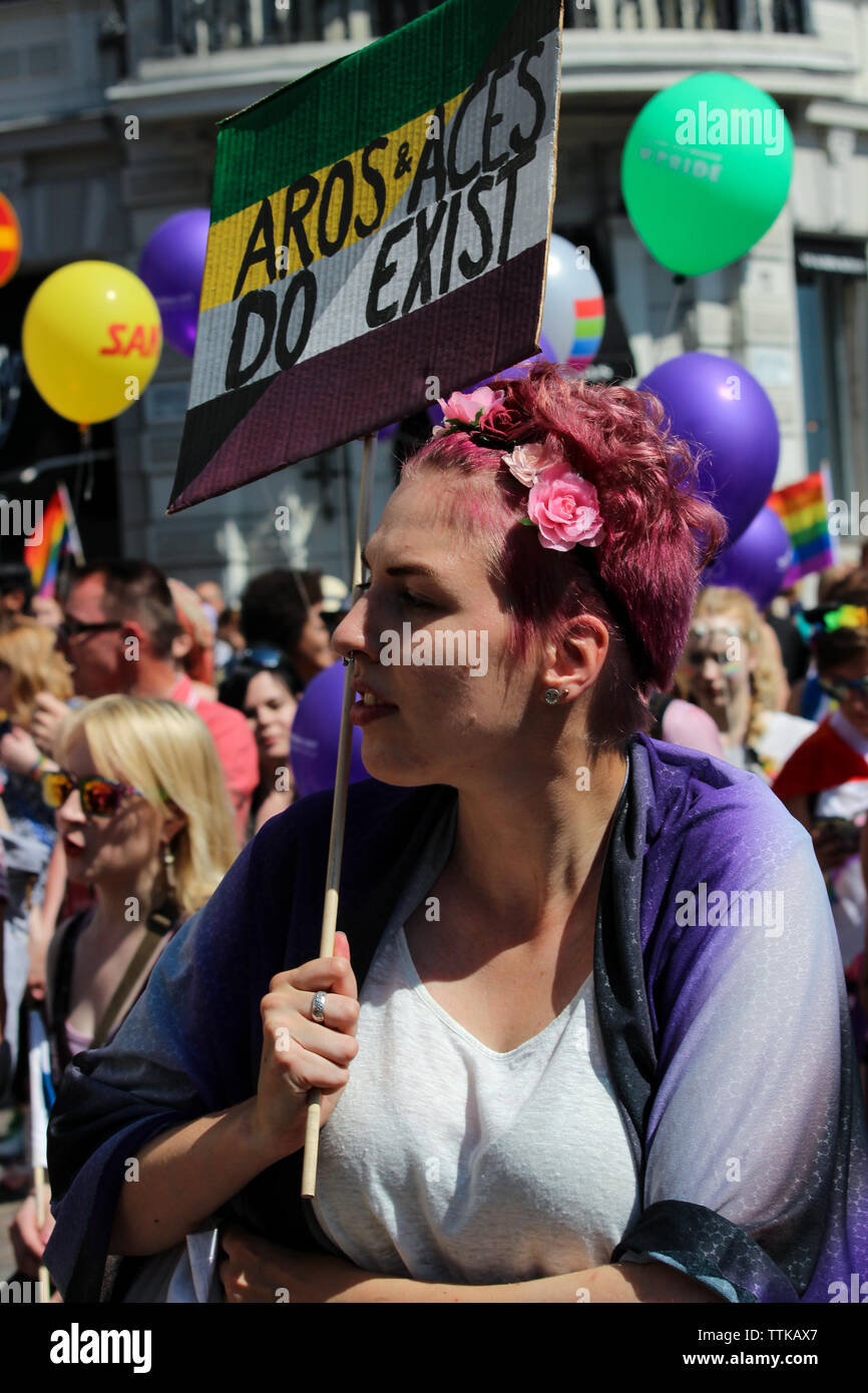 Helsinki Pride parade 2016 in Helsinki, Finland Stock Photo