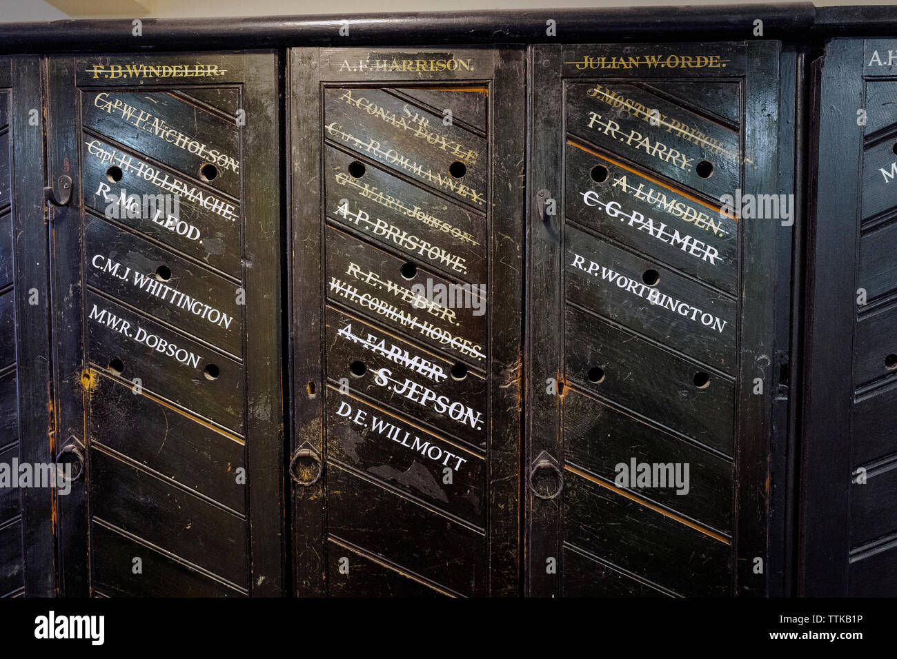 The member's lockers at New Zealand Golf Club including the one that