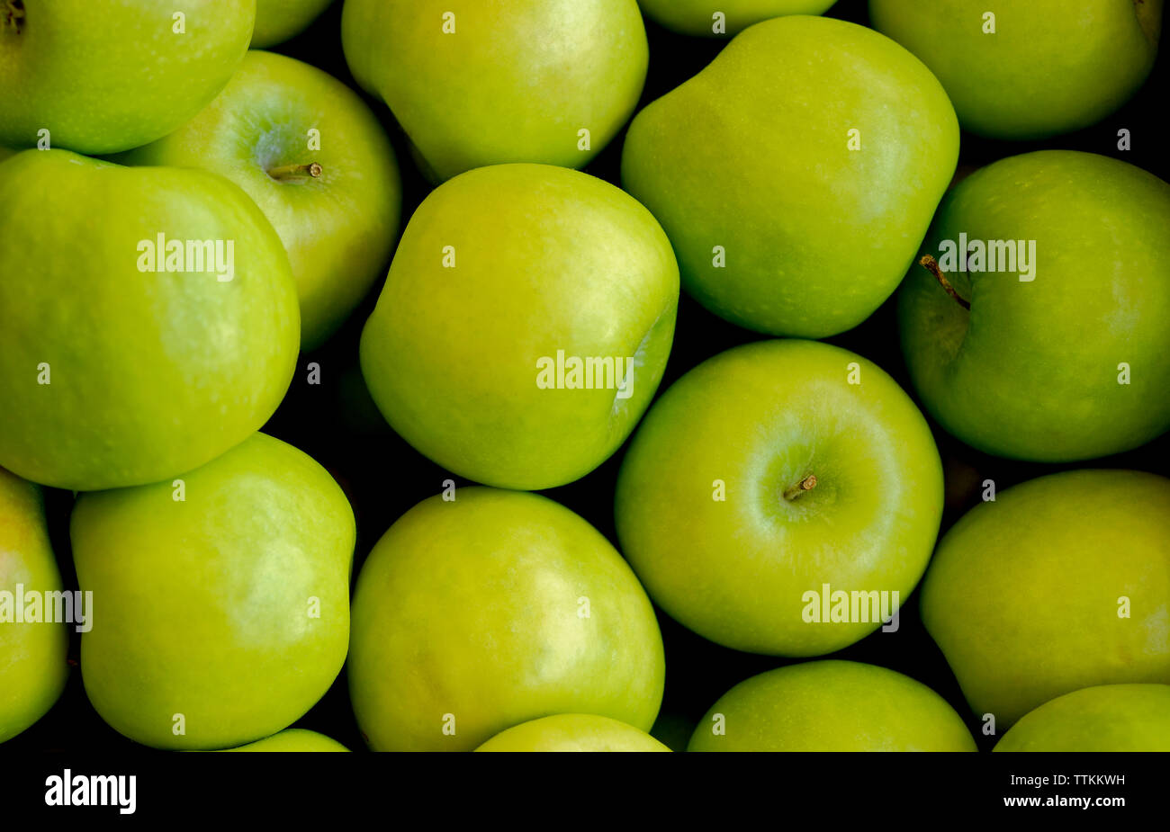 Granny Smith green apples Stock Photo