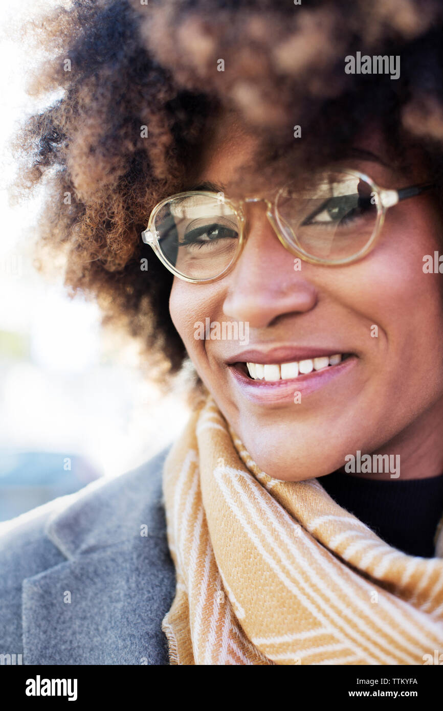 Young woman short curly hair hi-res stock photography and images - Alamy