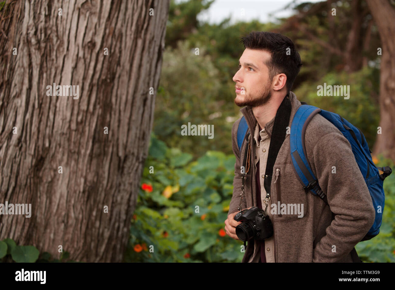 Adult male hiker camera hi-res stock photography and images - Alamy
