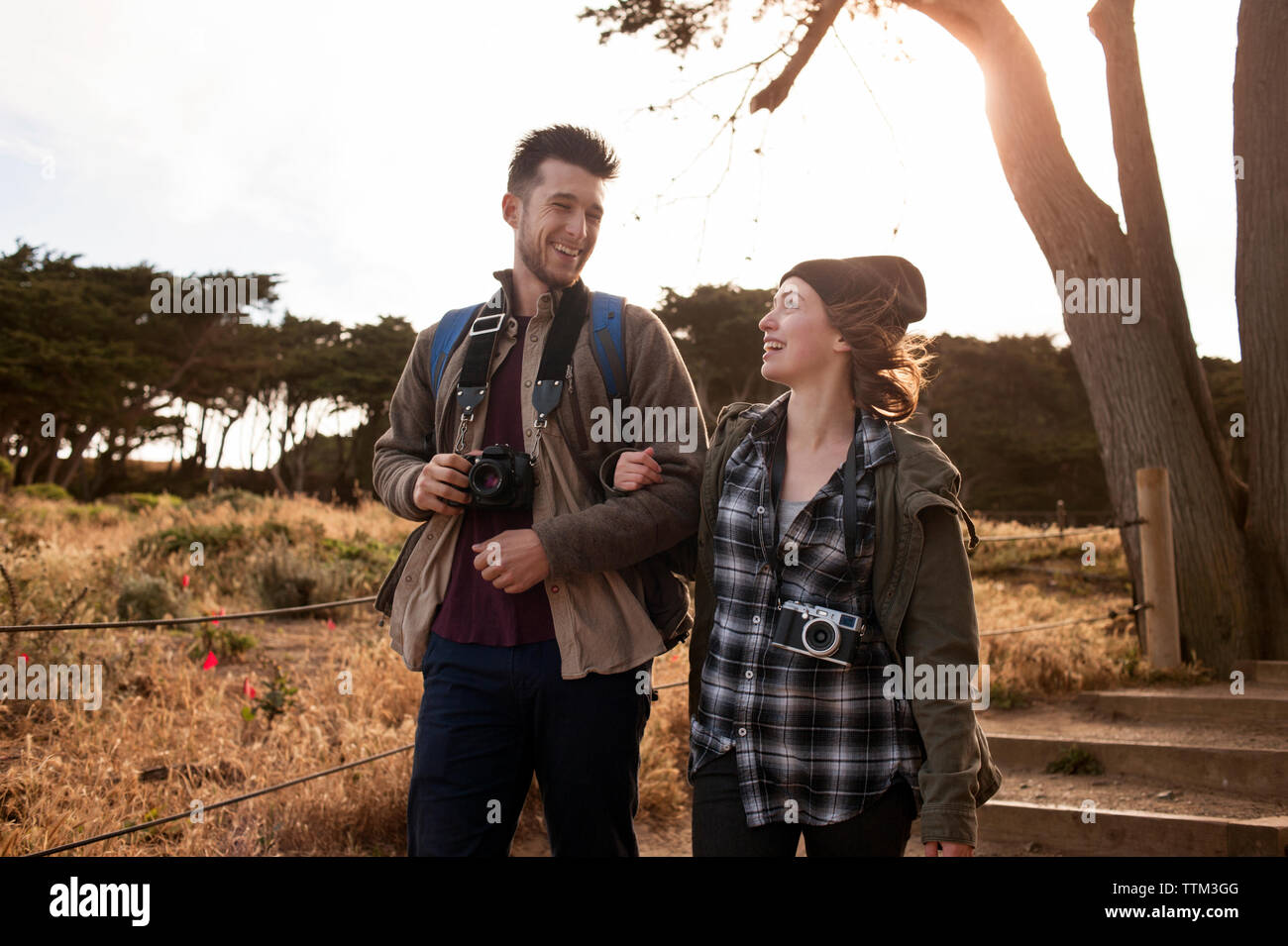 Man woman female couple walking hiking hi-res stock photography and ...