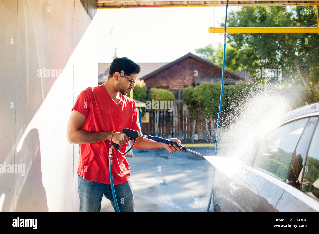 Car in garage house hires stock photography and images Alamy