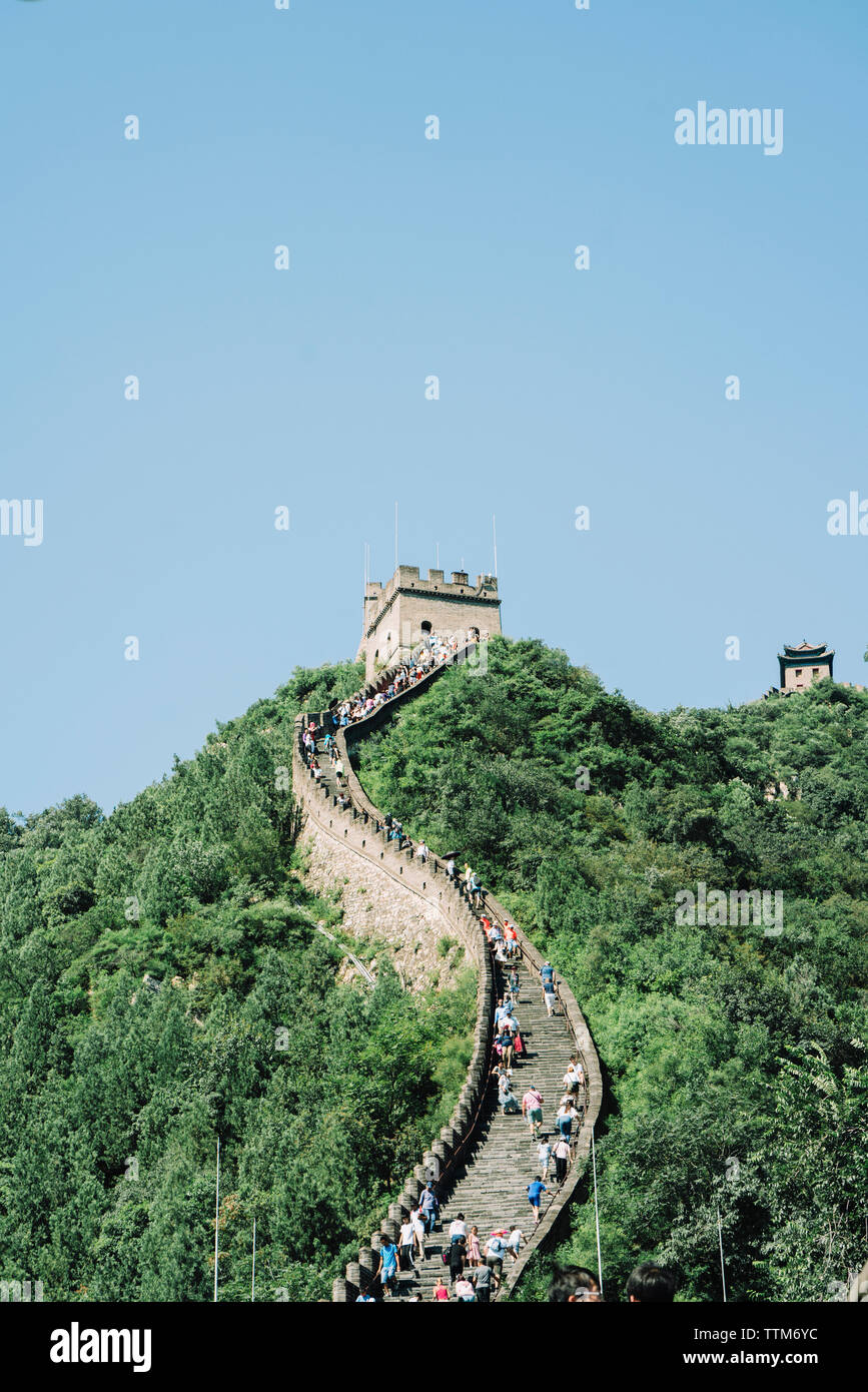 The Great Wall of china traces its routover the mountainous region nera  Netranyu Stock Photo - Alamy