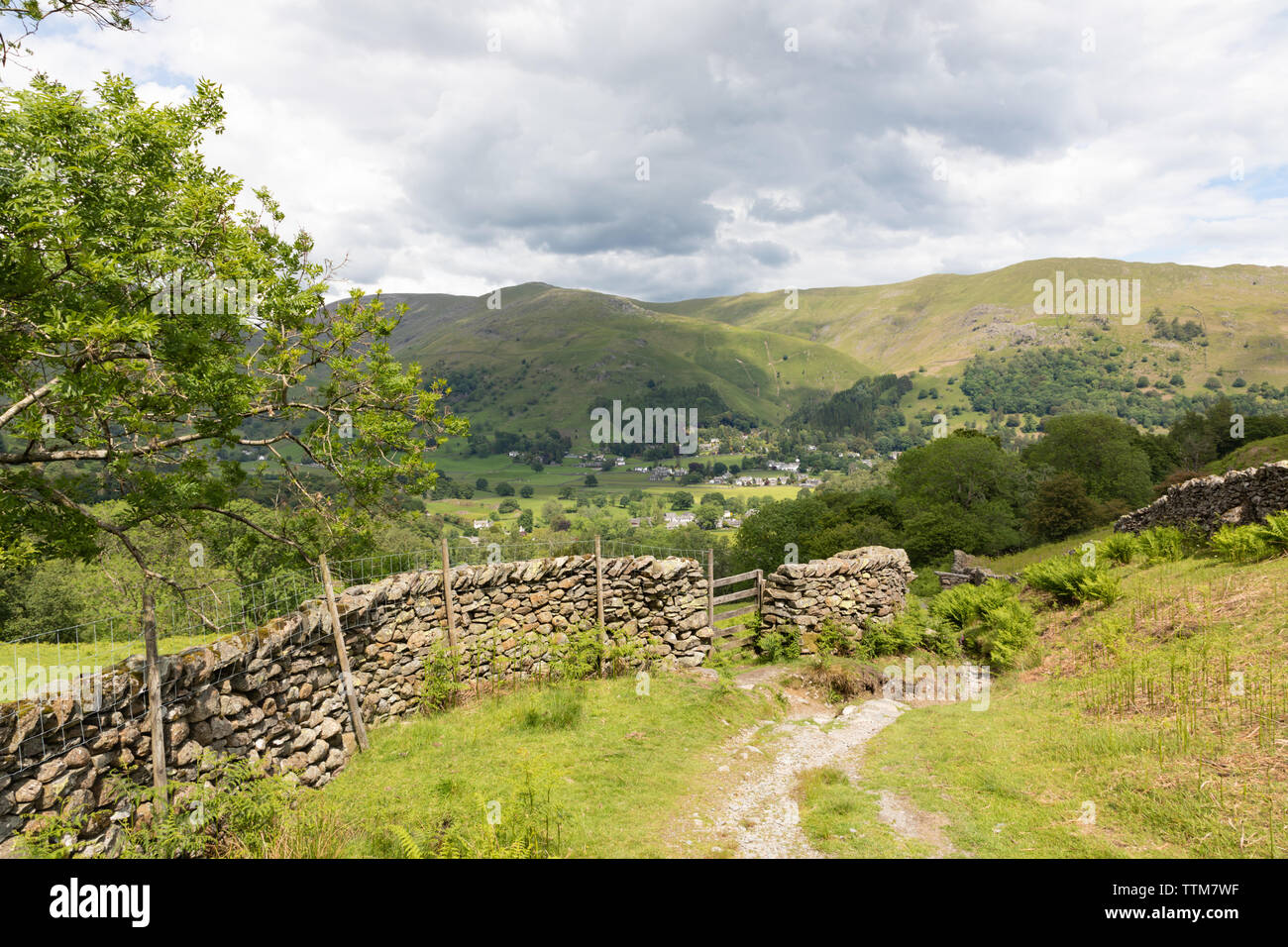 Cumbria, Lake District, UK A footpath to Easedale and Grasmere. The