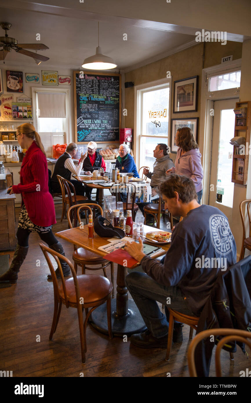 USA, Colorado, Aspen, interior of the Main Street Bakery on Main Street