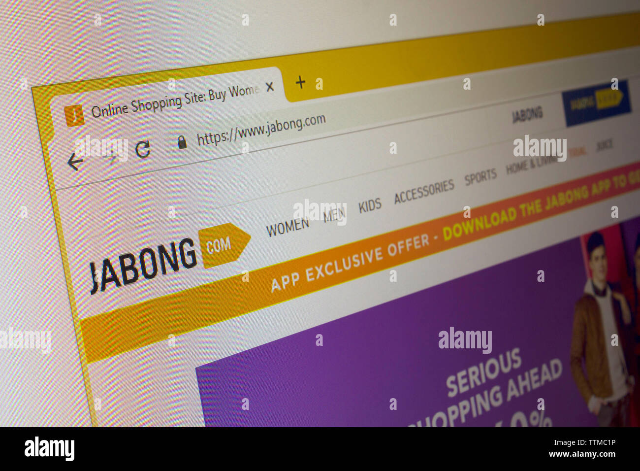 jabong website Stock Photo