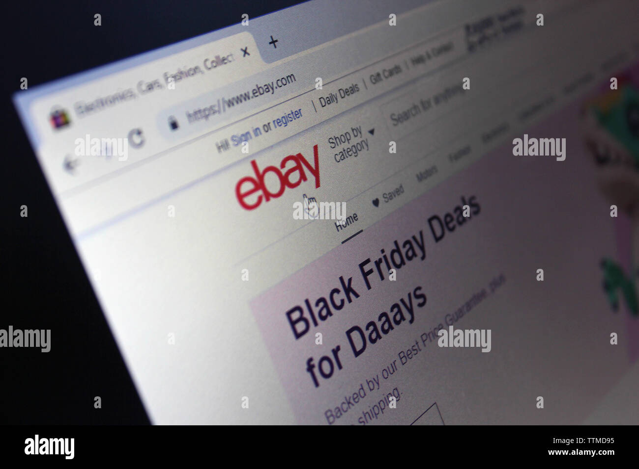 ebay website Stock Photo