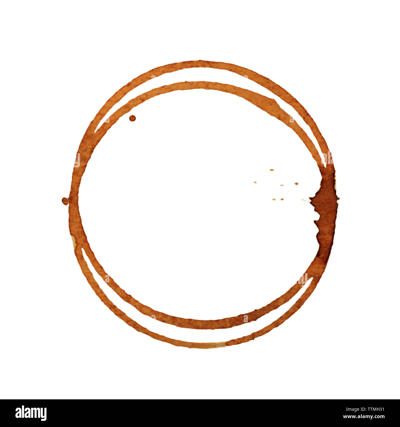 Coffee stain, isolated on white Stock Photo Alamy