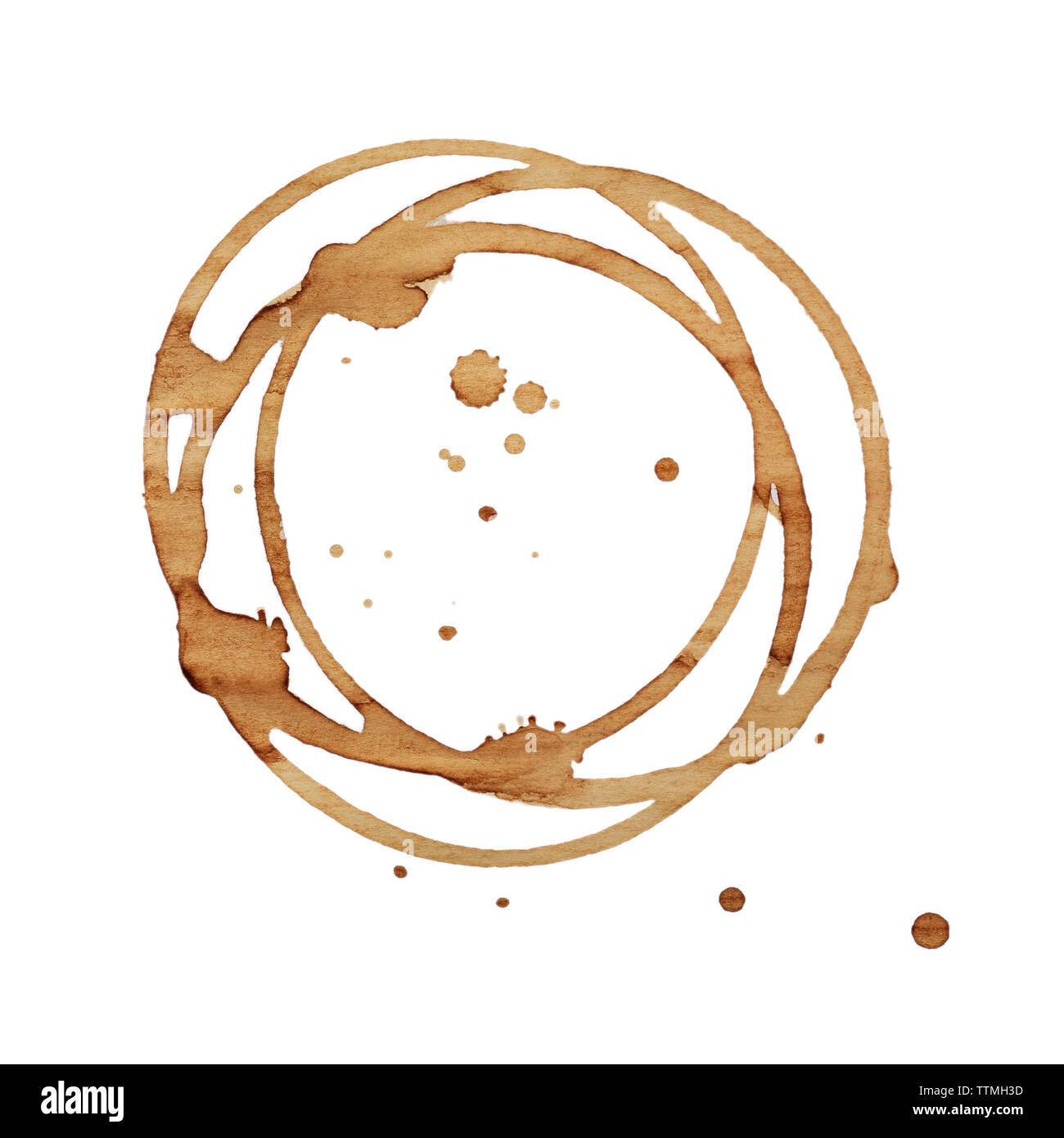 Coffee stain, isolated on white Stock Photo Alamy