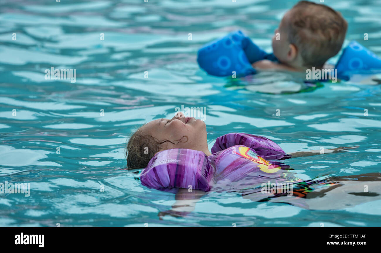 UNITED STATES August 8, 2016 Franklin Park Pool swimmers enjoy the last days of summer as the
