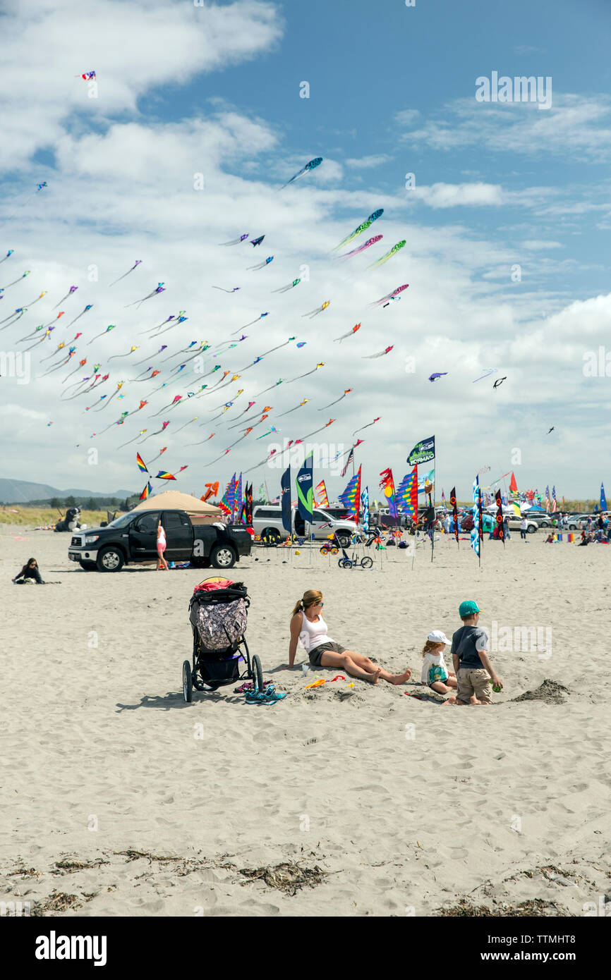 USA, Washington State, Long Beach Peninsula, International Kite