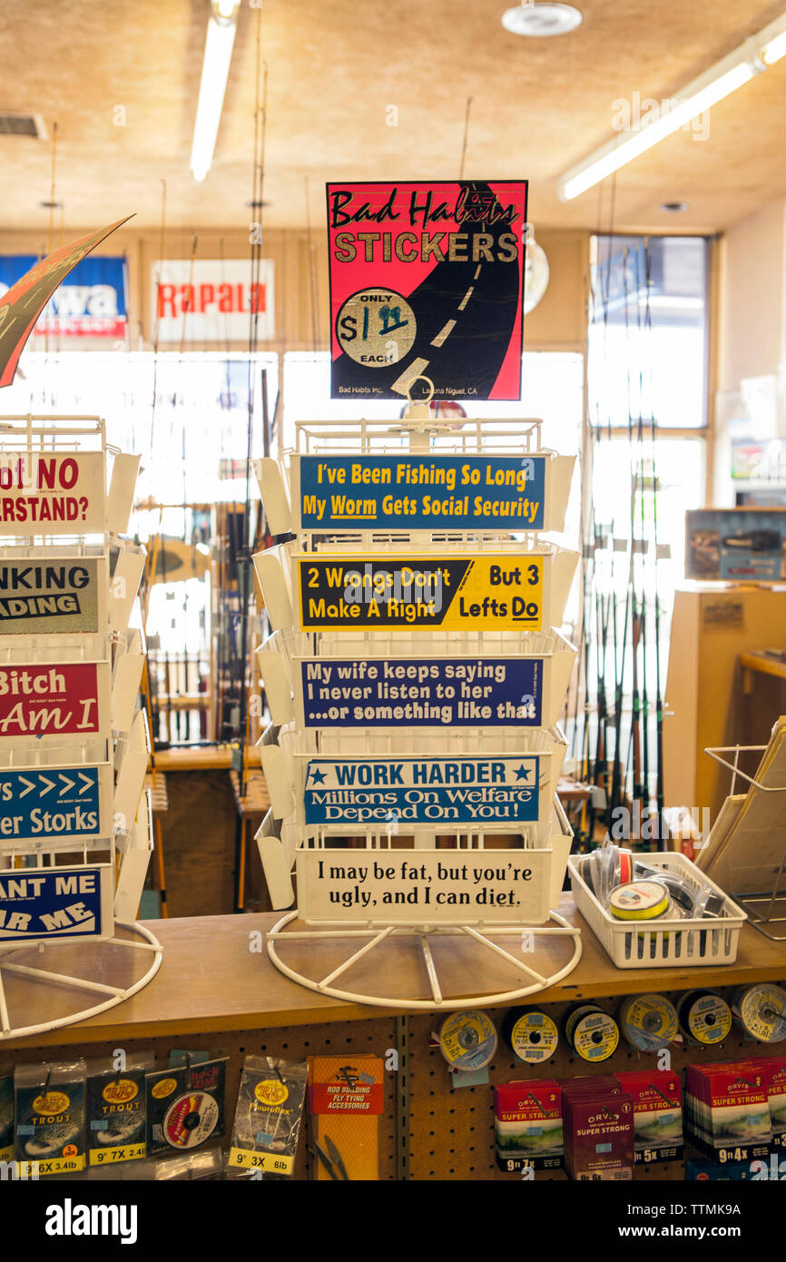 USA, California, Mammoth, inside Culver's Sporting Goods in