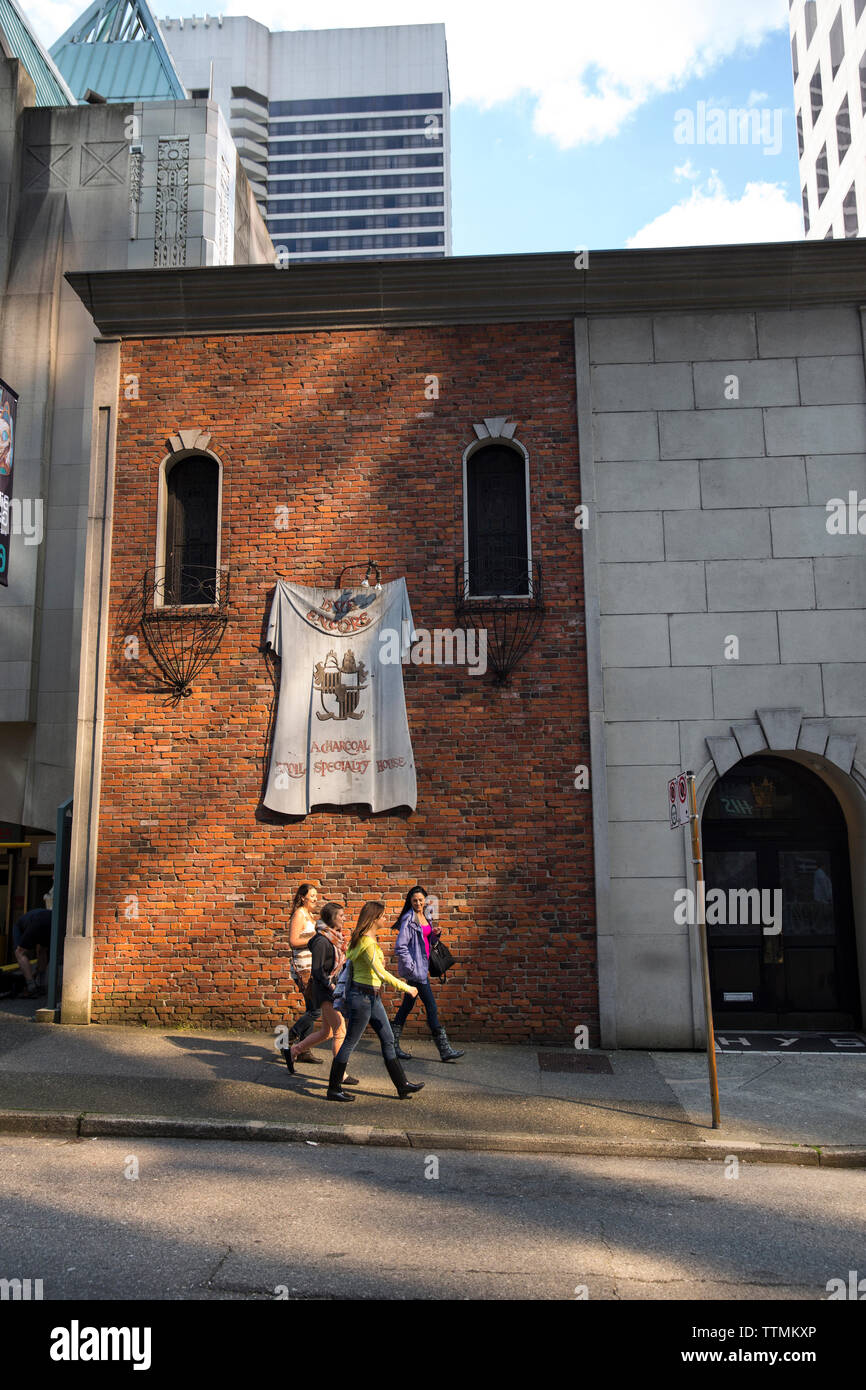 CANADA, Vancouver, British Columbia, the exterior facade of Hy's Encore