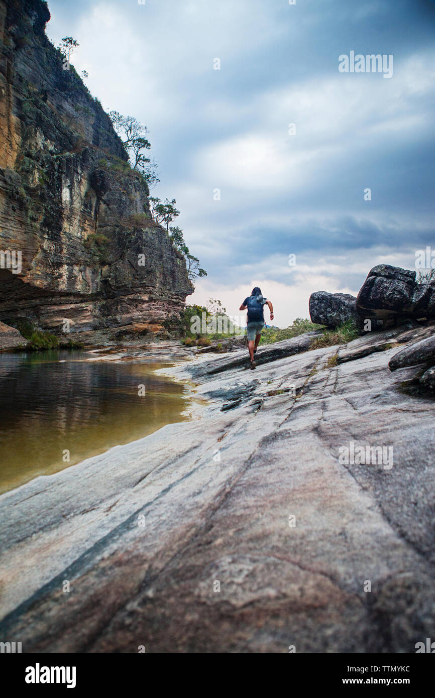 Rear hiker man walking hi-res stock photography and images - Alamy