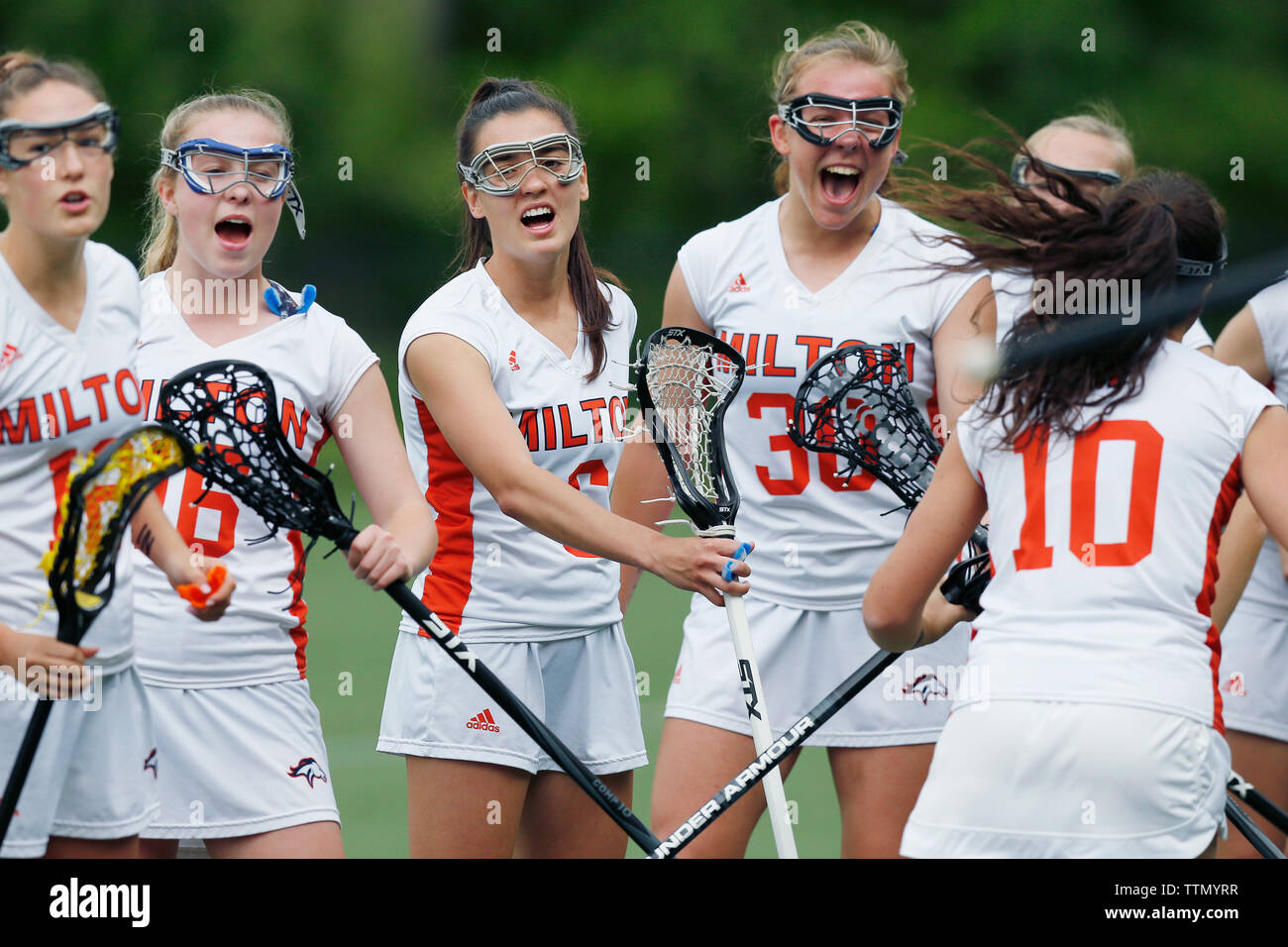 Girls Lacrosse American High School Team Sports Stock Photo Alamy Girls Lacrosse American High School Team Sports Stock Photo Alamy