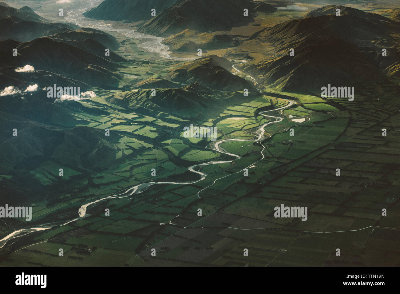Aerial view of green landscape Stock Photo - Alamy