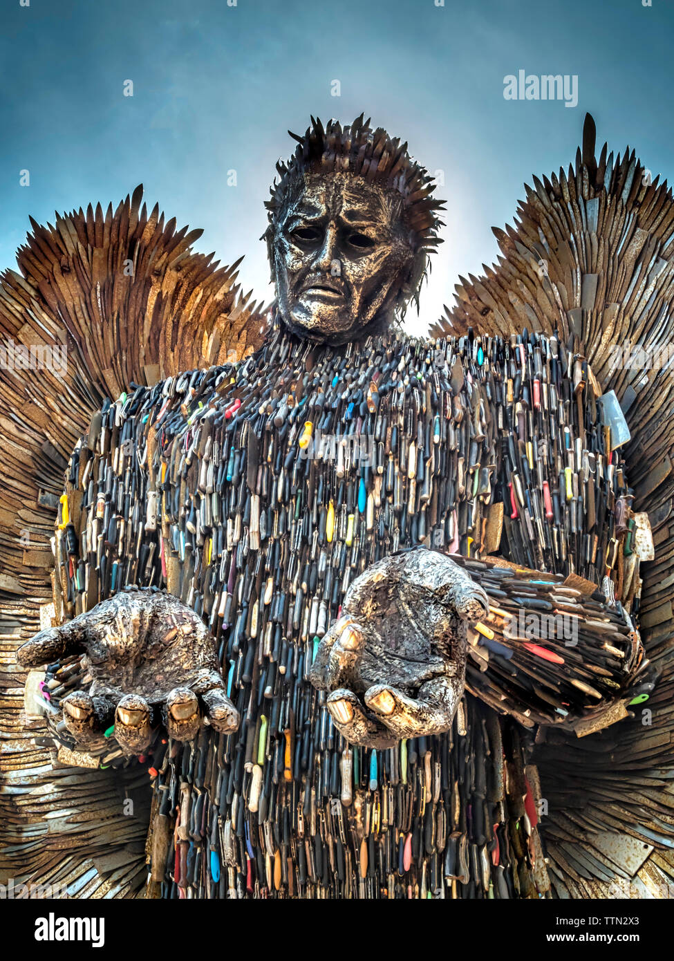 Knife Angel Stock Photo