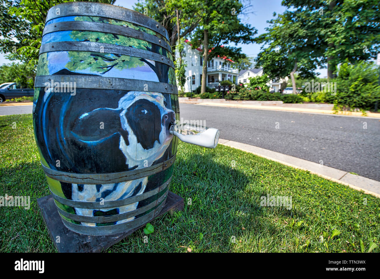 United States June 27 2016 Decorative Oak Barrels Have Been
