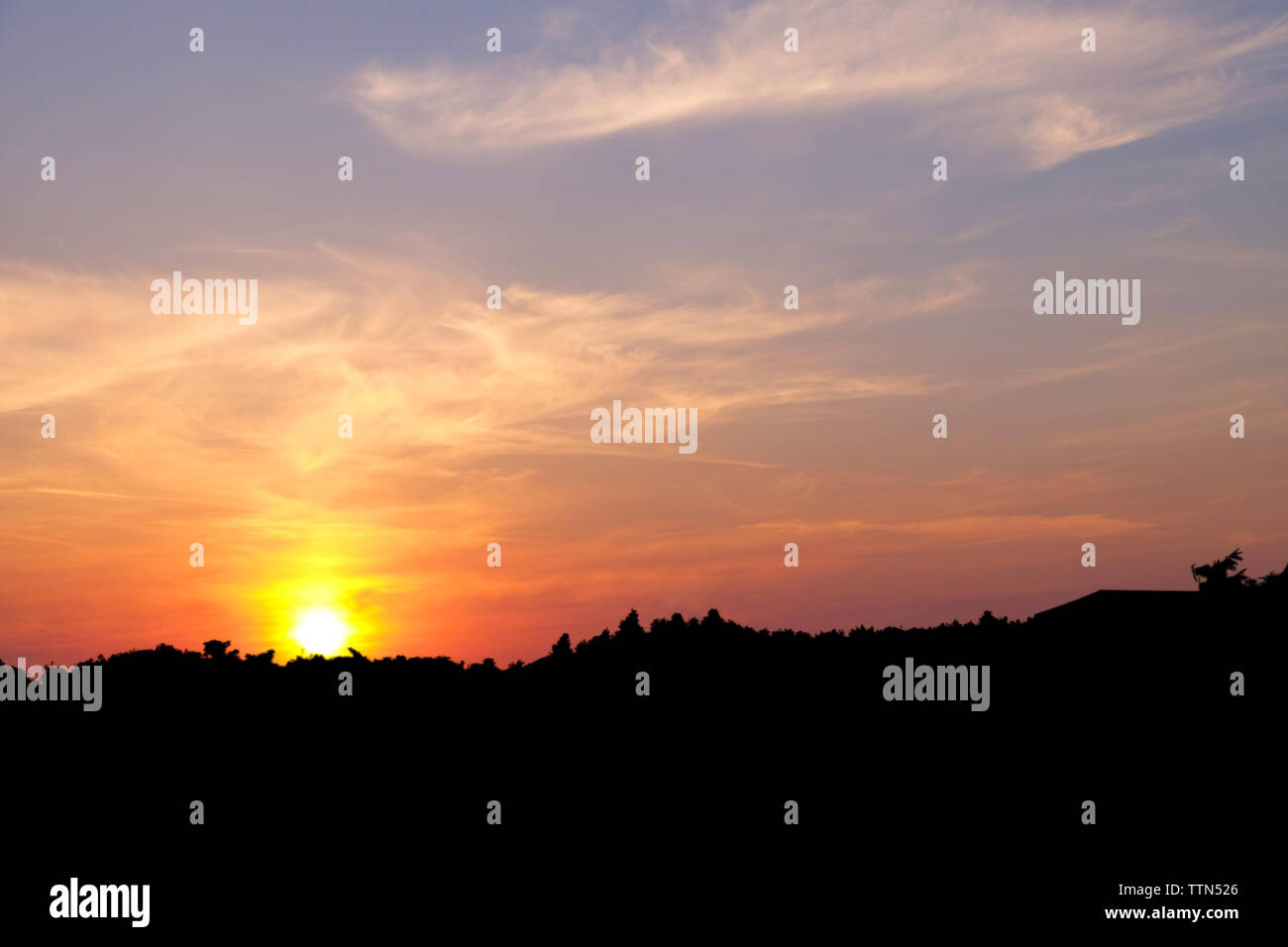 Beautiful sunset sky background Stock Photo - Alamy