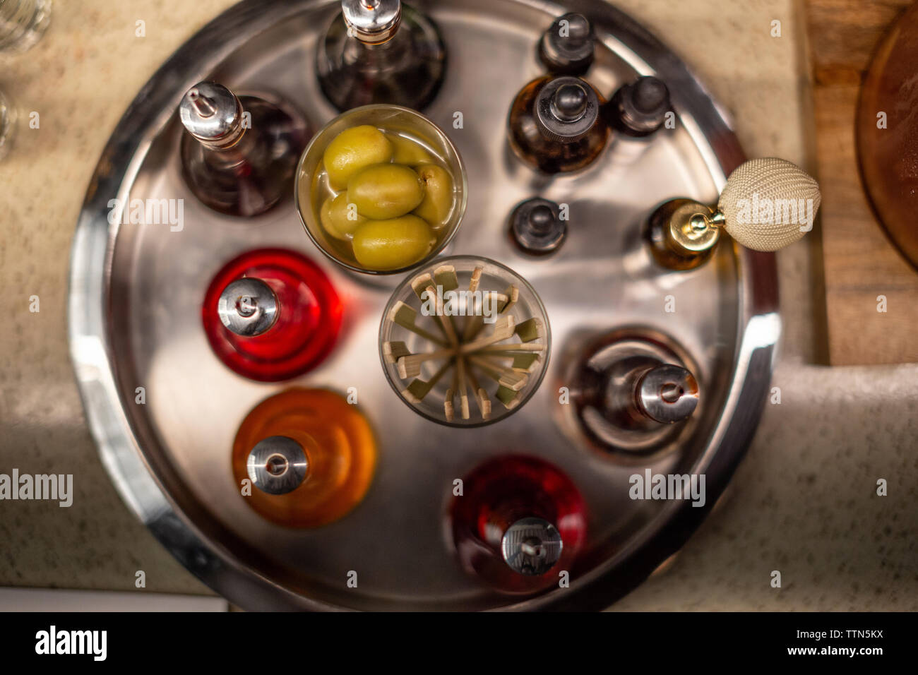 Alcohol tray table plane hi-res stock photography and images - Alamy
